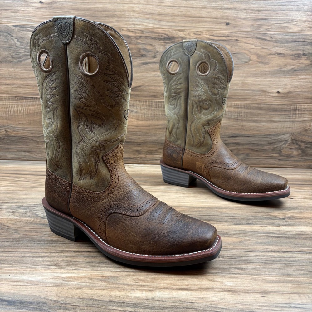 Ariat Heritage Roughstock Mens 11EE Wide 12" Western Boots Brown 10002230